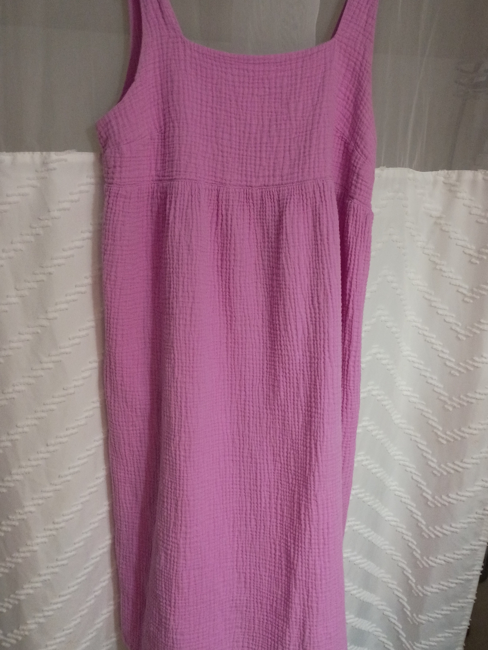 stars above Lavender Pink Cotton Gauze Sleeveless Nightdress